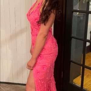 hot pink formal/prom dress size 4